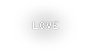 White love icon with shadow isolated on white background. emotions between people in love. 4K video animation for motion graphics.