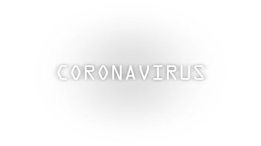 White coronavirus icon with shadow isolated on white background. epidemic. 4K video animation for motion graphics.