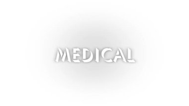 White medical icon with shadow isolated on white background. medicines for the treatment of patients. 4K video animation for motion graphics.