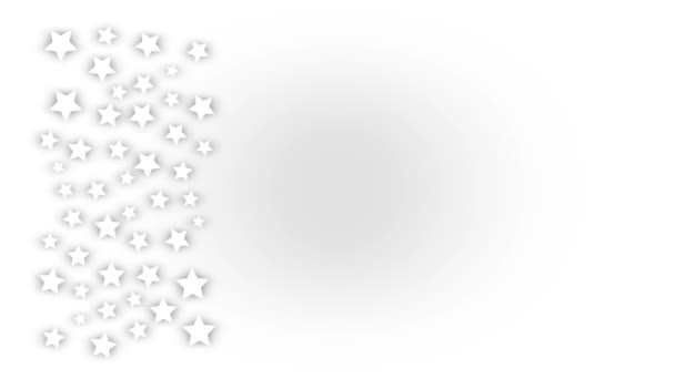 White Stars Icon Shadow Isolated White Background Halloween Card Video — Vídeo de Stock