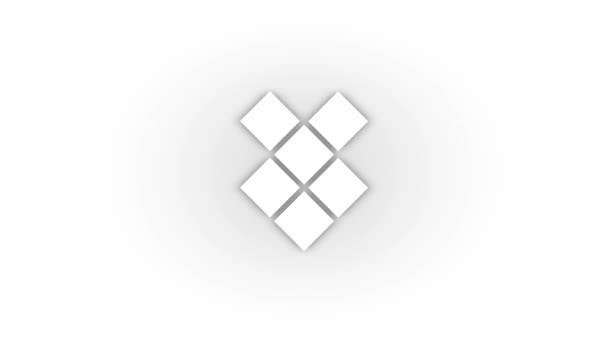 Піктограма Білої Плитки Тіні Ізольовано Білому Тлі Внутрішнє Оздоблення Будинку — стокове відео