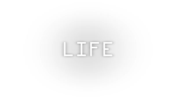 White Life Icon Shadow Isolated White Background Beginning Life Video — Video Stock