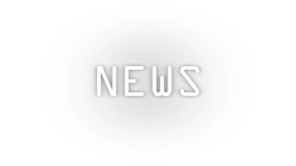 White News Icon Shadow Isolated White Background Informing Population Video — Video