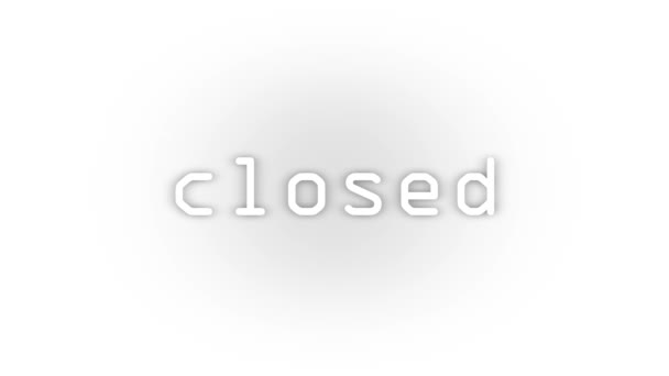 White Closed Icon Shadow Isolated White Background Informing Shoppers Video — Video