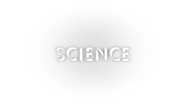 Белый Значок Науки Тенью Изолированы Белом Фоне Проведение Научных Экспериментов — стоковое видео