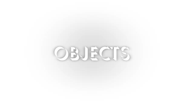 White Objects Icon Shadow Isolated White Background Items Indoors Video — 비디오
