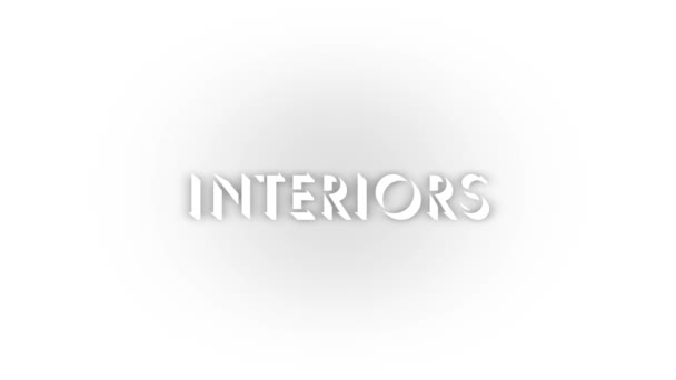 White Interiors Icon Shadow Isolated White Background Interior Decoration Video — Vídeo de Stock