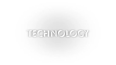 White technology icon with shadow isolated on white background. scientific experiments. 4K video animation for motion graphics.