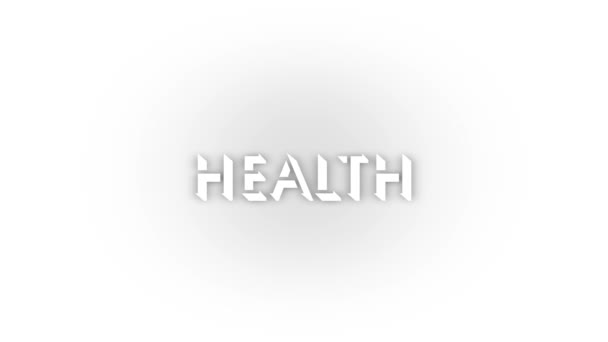 White Health Icon Shadow Isolated White Background Taking Care Your — Stockvideo