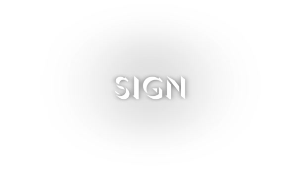 White Sign Icon Shadow Isolated White Background Secret Meaning Video — Stock Video