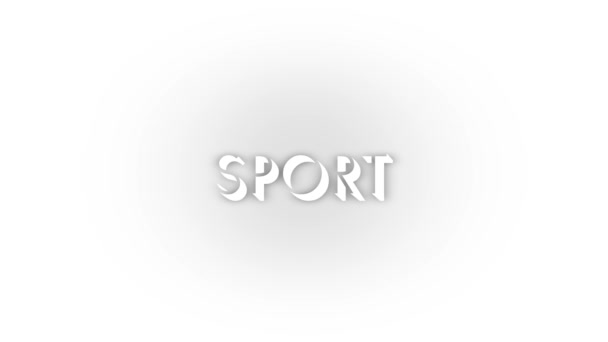 Белый Значок Спорта Тенью Изолированы Белом Фоне Спортивные Соревнования Видео — стоковое видео