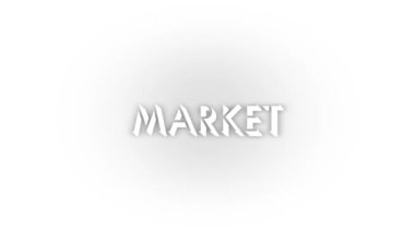 White market icon with shadow isolated on white background. purchase of goods. 4K video animation for motion graphics.