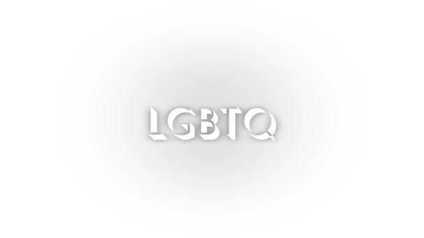 White Lgbtq Icon Shadow Isolated White Background Sexual Minorities Video — Stock videók