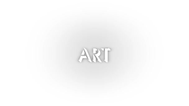 White Art Icon Shadow Isolated White Background Fine Arts Video — Stockvideo