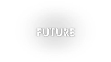 White future icon with shadow isolated on white background. prophecy. 4K video animation for motion graphics.