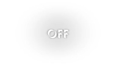 White off icon with shadow isolated on white background. function exclusion. 4K video animation for motion graphics.