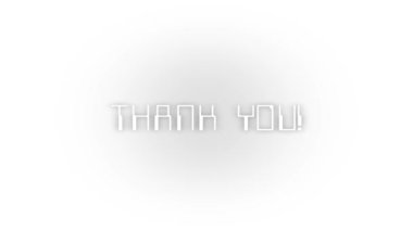 White thank you icon with shadow isolated on white background. thanks for the help. 4K video animation for motion graphics.
