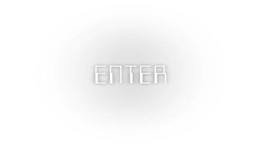 White enter icon with shadow isolated on white background. login to the device. 4K video animation for motion graphics.