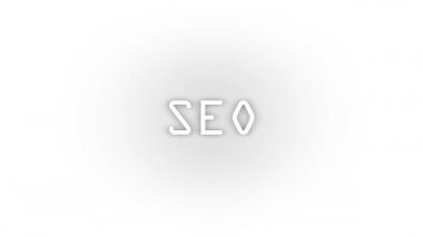 White seo icon with shadow isolated on white background. position in the company. 4K video animation for motion graphics.