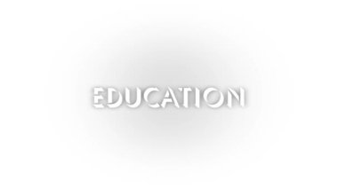 White education icon with shadow isolated on white background. school, college. 4K video animation for motion graphics.