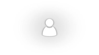 White head icon with shadow isolated on white background. chief sales officer. 4K video animation for motion graphics.