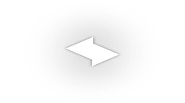 White arrows icon with shadow isolated on white background. video presentation elements. 4K video animation for motion graphics.