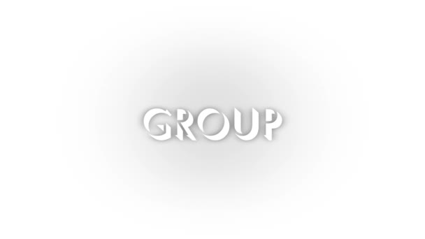 White Group Icon Shadow Isolated White Background Set People Interests — Stock Video