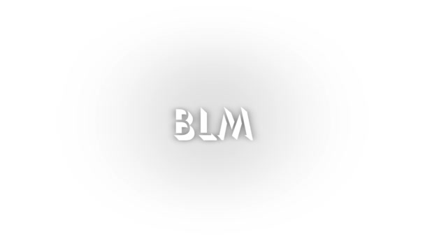 White Blm Icon Shadow Isolated White Background Black Life Matters — Video Stock