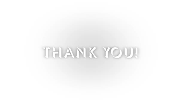 White Thank You Icon Shadow Isolated White Background Thanks People — Videoclip de stoc