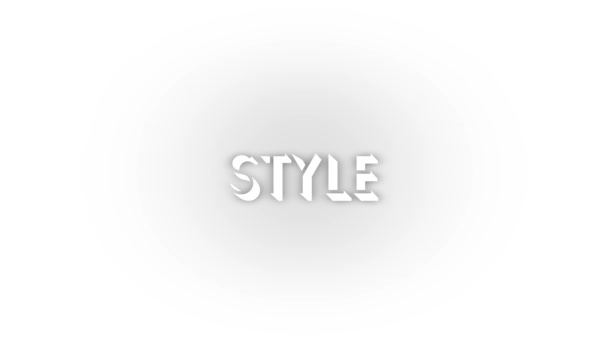 White Style Icon Shadow Isolated White Background Modern Fashion Video — Stok Video