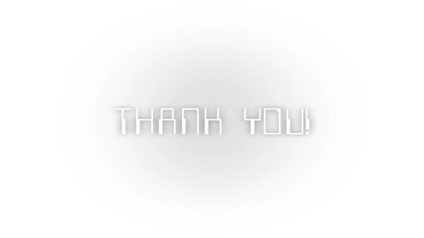 White Thank You Icon Shadow Isolated White Background Thanks Help — Vídeo de Stock