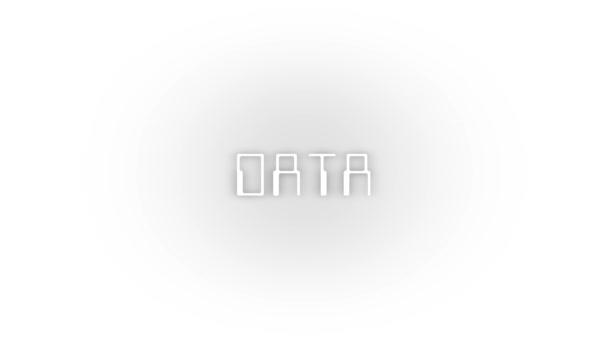 White Data Icon Shadow Isolated White Background Digital Data Video — Vídeo de Stock
