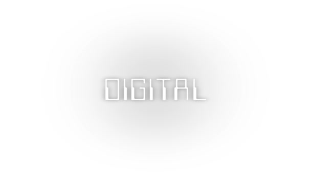 White Digital Icon Shadow Isolated White Background Computer Technology Video — 비디오