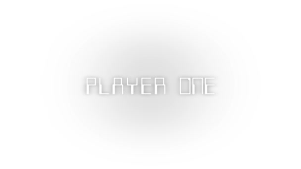 White Player One Icon Shadow Isolated White Background Start Game — Vídeo de Stock