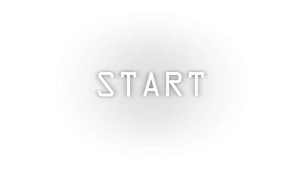 White Start Icon Shadow Isolated White Background Start Game Video — Stock Video