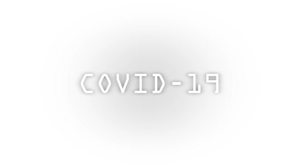 White Covid Icon Shadow Isolated White Background Epidemic Video Animation — 비디오