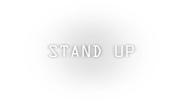 White Stand Icon Shadow Isolated White Background Comedy Show Video — ストック動画