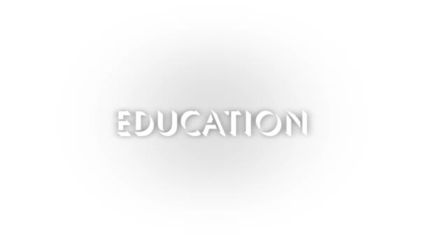 White Education Icon Shadow Isolated White Background School College Video — kuvapankkivideo