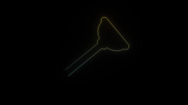 흡입기 아이콘검은 배경에 그래픽 합성을 비디오 애니메이션 — 비디오