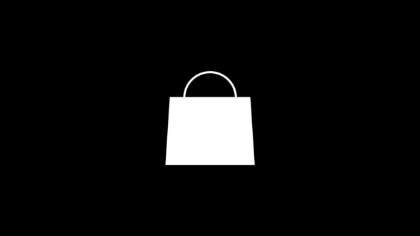 Белая Фотография Упаковки Черном Фоне Пакет Удобных Покупок Магазине Динамический — стоковое видео