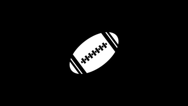 Witte Afbeelding Van Bal Een Zwarte Achtergrond Nationale Sport Van — Stockvideo