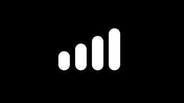 Siyah arkaplanda beyaz bir ağ resmi. Hücresel operatörün ağıyla iletişim. Projeniz için dinamik tarzda görüntüler. Hareket grafikleri ve birleşikliği için 4K video animasyonu