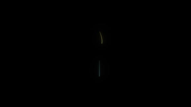 Gloeiende Neon Kaars Pictogram Zwarte Achtergrond Kamer Verlichten Het Donker — Stockvideo