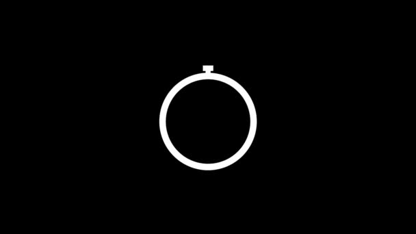 黒の背景にブレスレットの白い画像 女性のためのシックなジュエリー プロジェクトのダイナミックスタイル映像 モーショングラフィックスと合成のための4Kビデオアニメーション — ストック動画