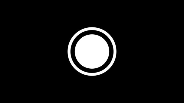 黑色背景上圆圈的白色图片 业务列报要素 您的项目的动态风格镜头 4K视频动画 用于运动图形和合成 — 图库视频影像