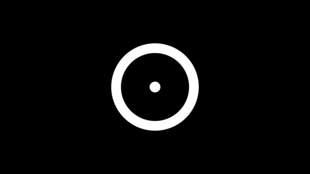 黒い背景の円の白い画像 ビジネスプレゼンテーション要素 プロジェクトのダイナミックスタイル映像 モーショングラフィックスと合成のための4Kビデオアニメーション — ストック動画