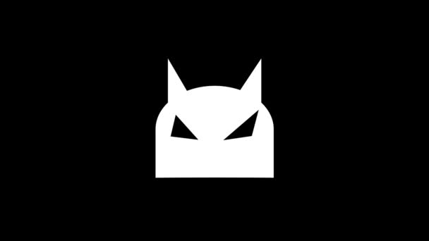 Bílá Ikona Masky Černém Pozadí Karnevalová Maska Pro Ženy Záběry — Stock video