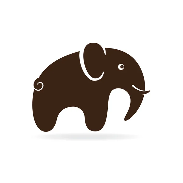 Elephant Logo Vector Icon Template White Background Elephant Symbol Vector — Archivo Imágenes Vectoriales