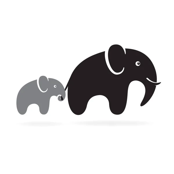 Elephant Logotipo Vetor Ícone Modelo Fundo Branco Ilustração Vetor Símbolo — Vetor de Stock