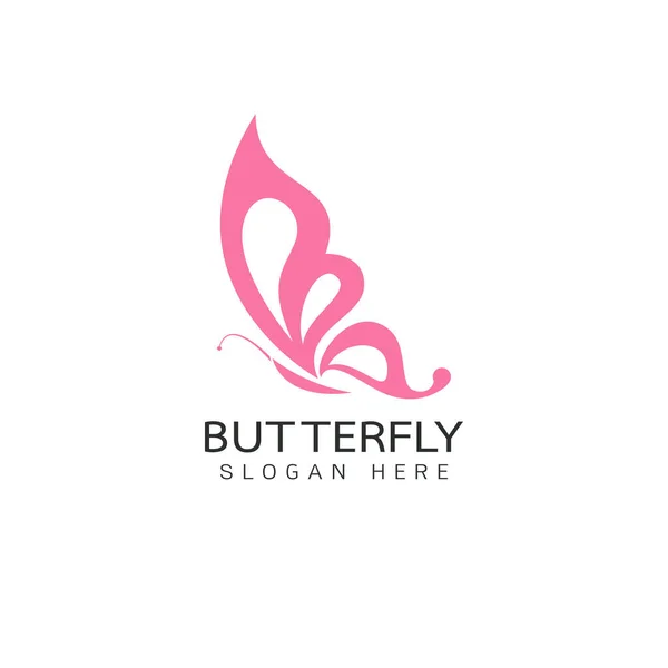 Imagem Estilizada Modelo Logotipo Borboleta Fundo Branco Logotipo Silhueta Borboleta —  Vetores de Stock